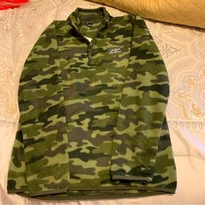 NWT.Eddie Bauer. Cozy and soft pullover, 1/4 zipper. Camouflage. Kids size L…